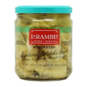 La Rambla Quarter Artichoke Heart Marinated ลาแรมบลา อาร์ติโชคในน้ําส้มสายชู และน้ํามันคาโนลา 415g (LR47)