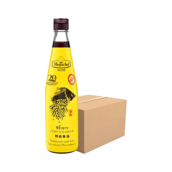 sauce-seasoning-0712 Megachef ซีอิ๊วขาวเมกาเชฟ 500 ml.X 12 ขวด (1ลัง)