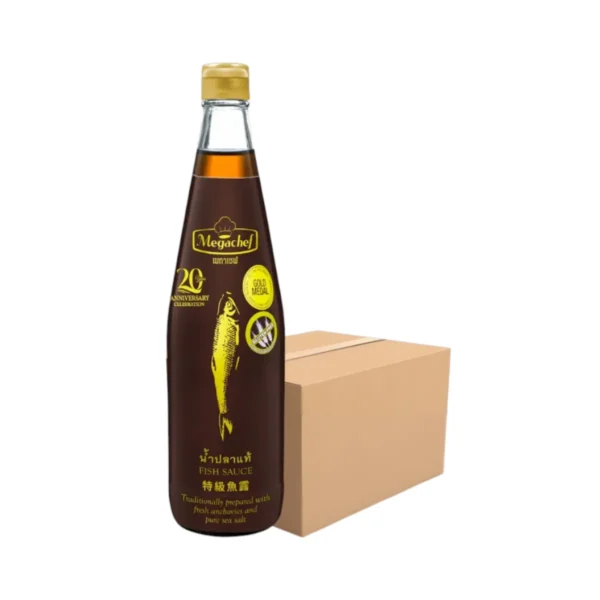 sauce-seasoning-0722 Megachef น้ําปลาแท้เมกาเชฟ 700 ml.X 12 ขวด (1ลัง)