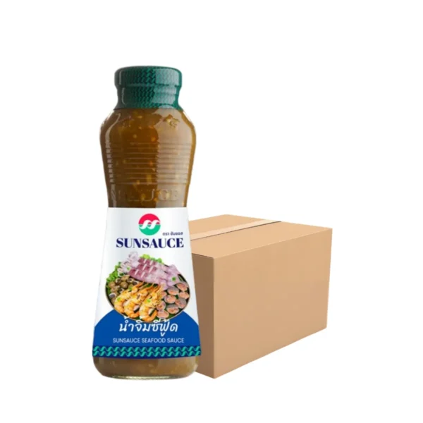 SUNSAUCE (ซันซอส) น้ําจิ้มซีฟู๊ด ขนาด 225 กรัม 12 ขวด แถมฟรี 1 ขวด (ยกลัง)