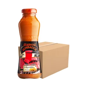 sauce-seasoning-0745 SUNSAUCE (ซันซอส) น้ําจิ้มบาร์บีคิว(BBQ) ซอสบาร์บีคิว แบบขวด 370 กรัม 12 ขวด แถมฟรี 1 ขวด (ยกลัง)