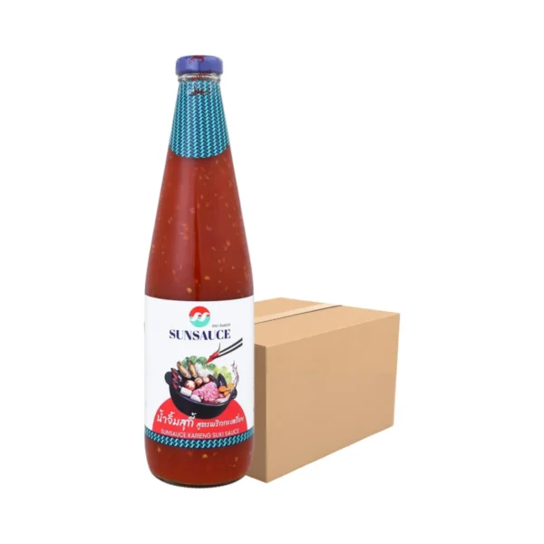 sauce-seasoning-0761 SUNSAUCE (ซันซอส) น้ําจิ้มสุกี้ สูตรพริกกะเหรี่ยง ขนาด 830 กรัม 12 ขวด แถมฟรี 1 ขวด (ยกลัง)