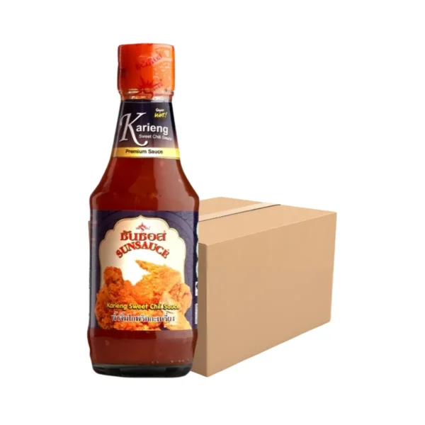 sauce-seasoning-0773 SUNSAUCE (ซันซอส) น้ําจิ้มไก่ น้ําจิ้มไก่พริกกะเหรี่ยง 245 กรัม 12 ขวด แถมฟรี 1 ขวด (ยกลัง)