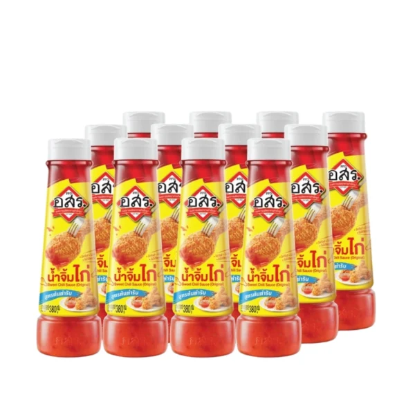 [12 ขวด]อสร. น้ําจิ้มไก่ สูตรต้นตํารับ Sweet Chili Sauce ขนาด 380 กรัม