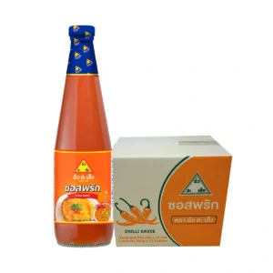 sauce-seasoning-0812 ฉั่วฮะเส็ง ซอสพริก ขวดแก้ว 650 กรัม (ยกลัง 12 ขวด)