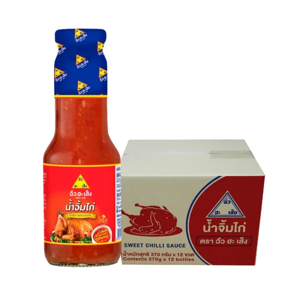 ฉั่วฮะเส็ง น้ําจิ้มไก่ ขวดแก้ว 370 กรัม (ยกลัง 12 ขวด)