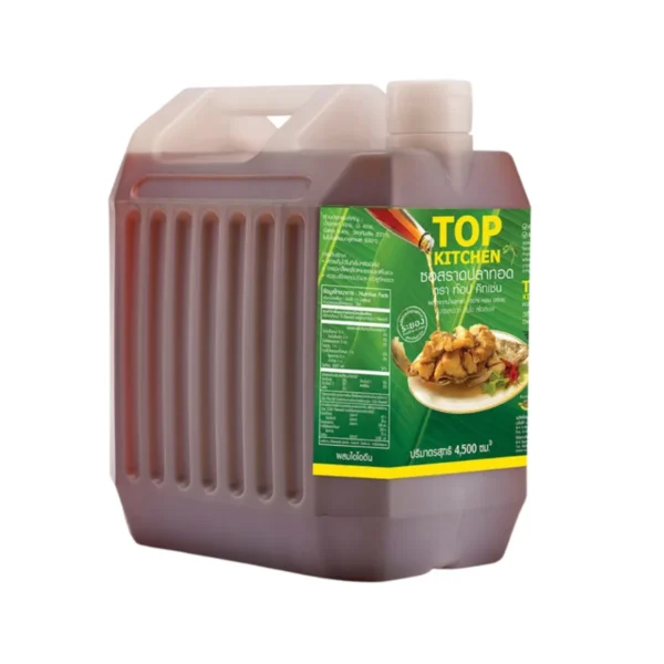 sauce-seasoning-0842 ซอสราดปลาทอด ตรา ท๊อป คิทเช่น 4500 มล. 1 แกลอน