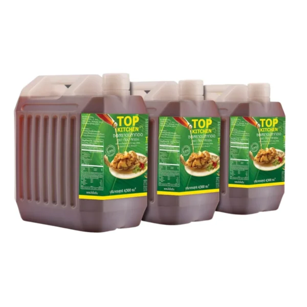 sauce-seasoning-0843 ซอสราดปลาทอด ตรา ท๊อป คิทเช่น 4500 มล. 3 แกลอน