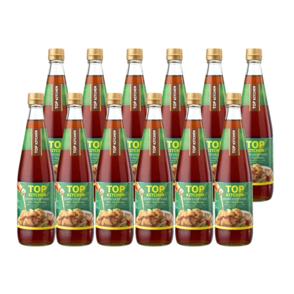 sauce-seasoning-0845 ซอสราดปลาทอด ตรา ท๊อป คิทเช่น 700 มล. 12 ขวด