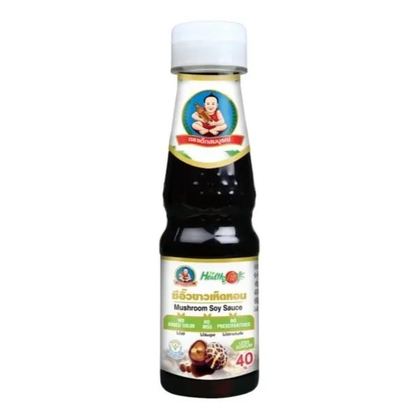 ตราเด็กสมบูรณ์ ซีอิ๊วขาวเห็ดหอม สูตรลดโซเดียม 40% เฮลล์ตี้ฟิต 150 มล.