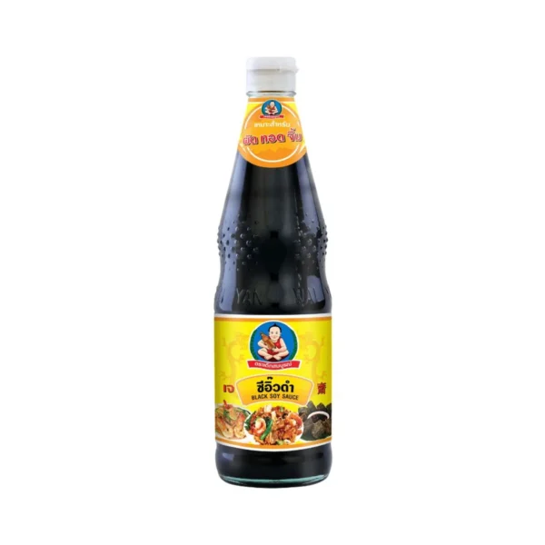 sauce-seasoning-0915 ตราเด็กสมบูรณ์ ซีอิ๊วดํา ขนาด 940 กรัม (แพ็ค 3 ขวด)