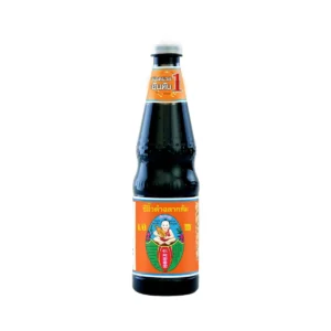 sauce-seasoning-0916 ตราเด็กสมบูรณ์ ซีอิ๊วดํา ฉลากส้ม ขนาด 940 กรัม (แพ็ค 4 ขวด)