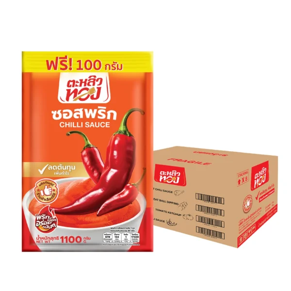 ตะหลิวทอง ซอสพริก ซอง 1,100 กรัม (ยกลัง 12 ซอง)