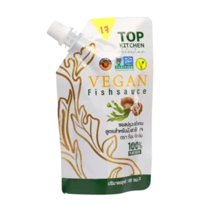 sauce-seasoning-0997 น้ําปลาวีแกน สูตรเจ มังสวิรัติ ทํามาจากพืช 100% ตรา ท๊อป คิทเช่น 100 มล. 1 ซอง(ซองจุกปิด)