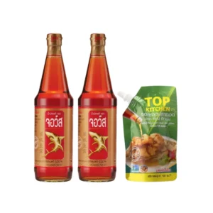 sauce-seasoning-1002 น้ําปลาแท้ ตรา จอว์ส 750 มล. x 2 ขวด แถม ซอสราดปลา 1 ซอง