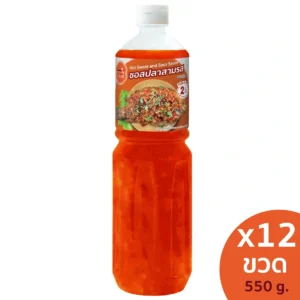 sauce-seasoning-1034 เจ๊เล็ก ซอสปลาสามรส ขนาด 550 กรัม แพ็ค 12 ขวด