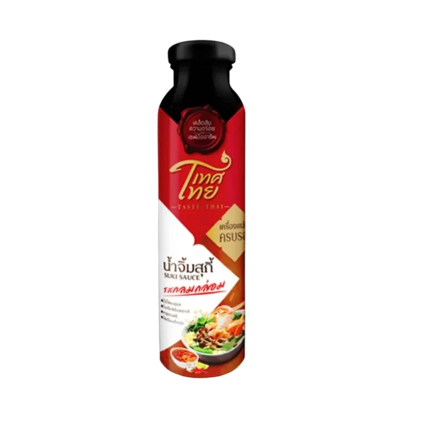 sauce-seasoning-1049 เทศไทย น้ําจิ้มสุกี้ รสกลมกล่อม 350 กรัม (ขวดแก้ว)