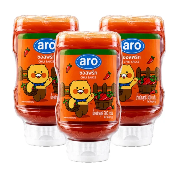 sauce-seasoning-1066 เอโร่ ซอสพริก ขวดบีบ 300 ก. x 3