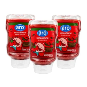 sauce-seasoning-1068 เอโร่ ซอสมะเขือเทศ ขวดบีบ 300 ก. x 3