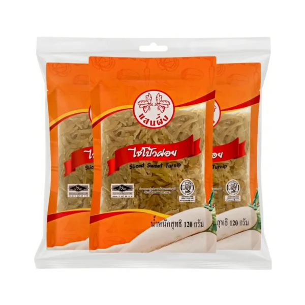 sauce-seasoning-1078 แสนผึ้ง ไชโป๊วฝอย 120 ก. x3