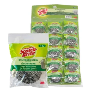 scotch-brite-15000-005 สก๊อตช์-ไบรต์ ฝอยสเตนเลส ขนาด 14 ก. x 12