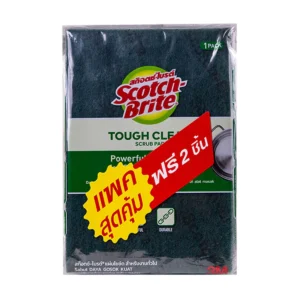 scotch-brite-15000-010 สก๊อตช์-ไบรต์ แผ่นใยขัด 6x9 นิ้ว สีเขียว 10 ชิ้น