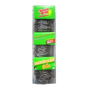scotch-brite-15000-015 สก๊อตช์-ไบรต์ ฝอยสเตนเลส 14 ก. x 6
