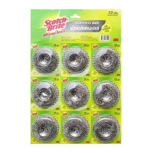 scotch-brite-15000-017 สก๊อตช์-ไบรต์ ฝอยสเตนเลส 10 ก. x 9