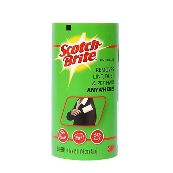 สก๊อตช์-ไบรต์ ลูกกลิ้งขจัดฝุ่นรีฟิล ขนาด 6x4 นิ้ว 56 แผ่น