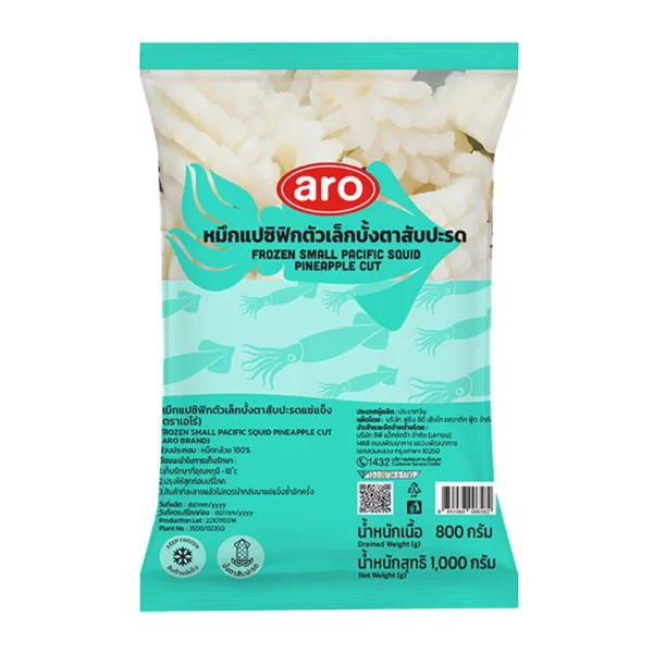 seafood-0018 เอโร่ หมึกบั้งตาสับปะรดแช่แข็ง 1 กก.