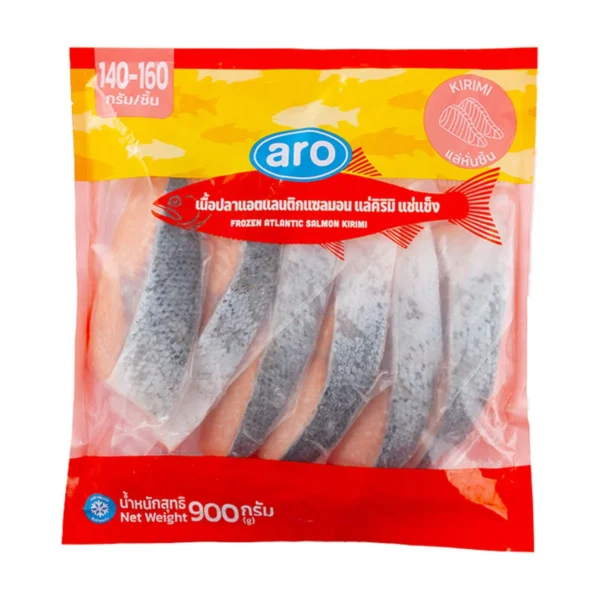 เอโร่ แซลมอนแอตแลนติกสเต็กคิริมิแช่แข็ง (140-160 ก./ชิ้น) 900 ก.
