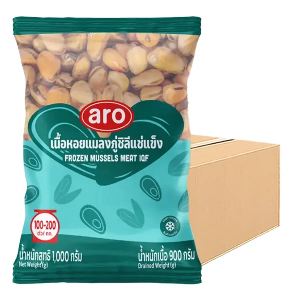 seafood-0106 เอโร่ เนื้อหอยแมลงภู่ชิลีแช่แข็ง (100-200 ชิ้น) x 10
