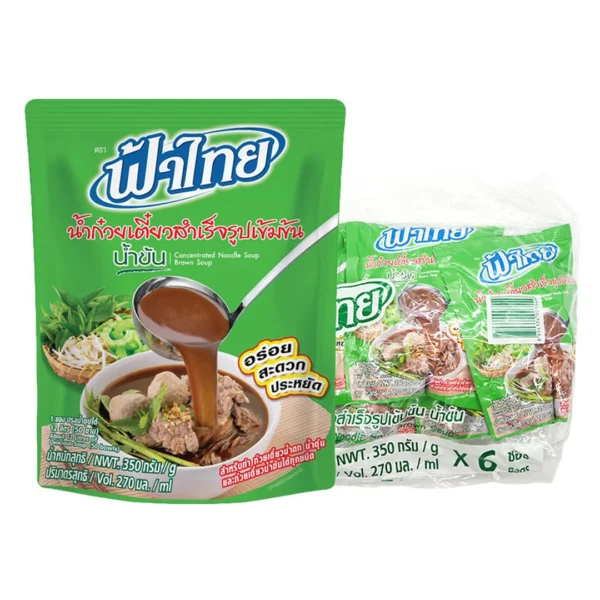 seasoning-0083 ฟ้าไทย น้ําก๋วยเตี๋ยวสําเร็จรูปเข้มข้น (น้ําข้น) 350 ก. x 6