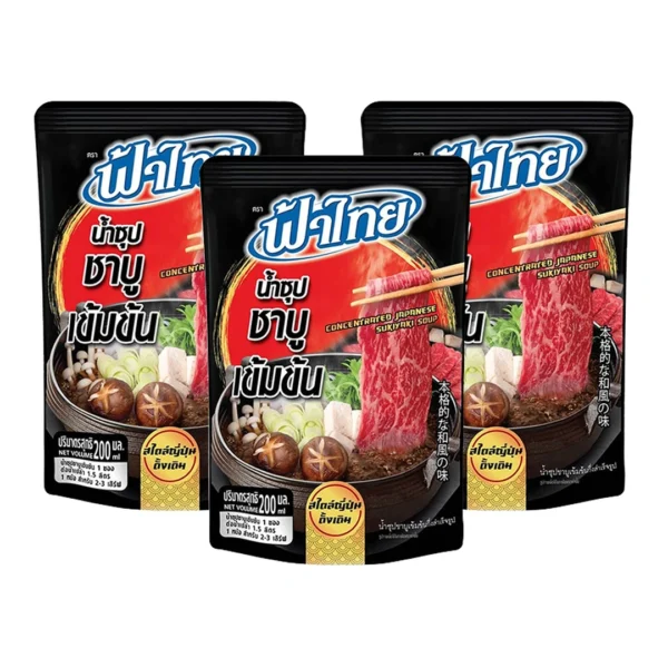 seasoning-0099 ฟ้าไทย น้ําซุปชาบู 200 มล. x 3