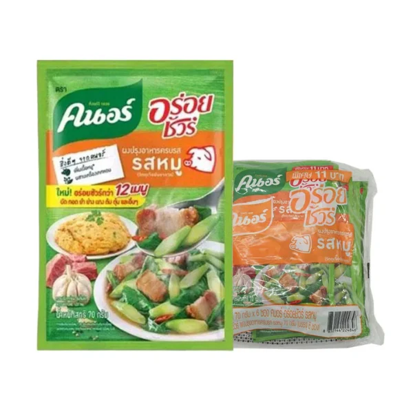 คนอร์ อร่อยชัวร์ ผงปรุงครบรส รสหมู 70 ก. X 6