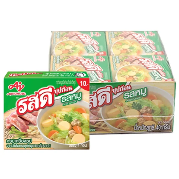 รสดี ซุปก้อน รสหมู 40 ก. x 12
