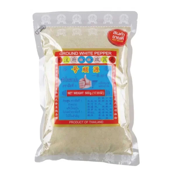 seasoning-0183 ตรามือที่ 1 พริกไทยขาวป่น 500 ก.