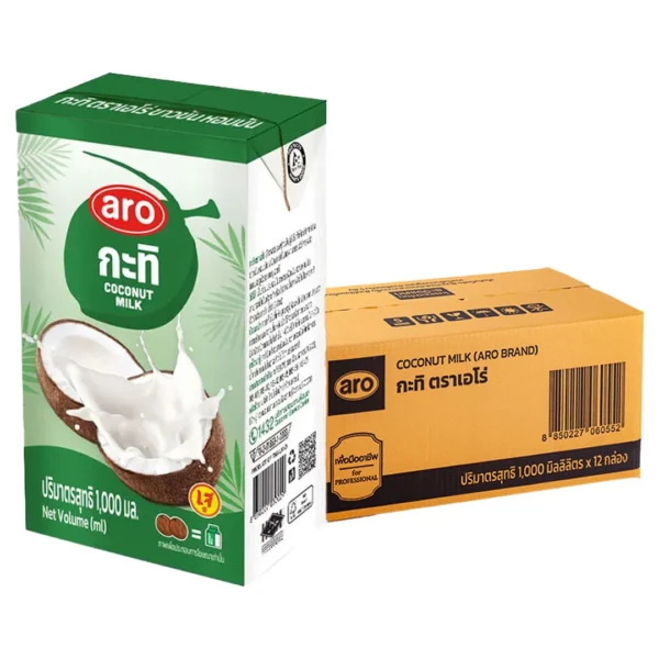 seasoning-0201 เอโร่ กะทิยูเอชที100% 1 ล. x 12