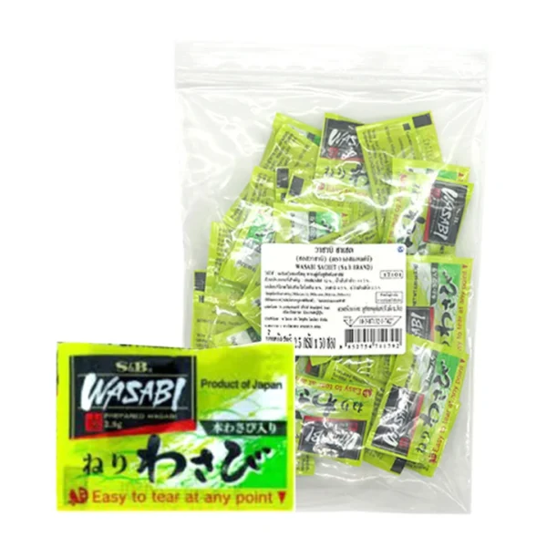seasoning-0242 เอสแอนด์บี ซอสวาซาบิ แบบซอง 2.5 ก. 50 ซอง