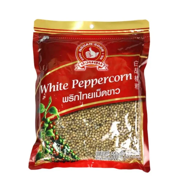 seasoning-0295 ตรามือที่ 1 พริกไทยเม็ดขาว 500 ก.