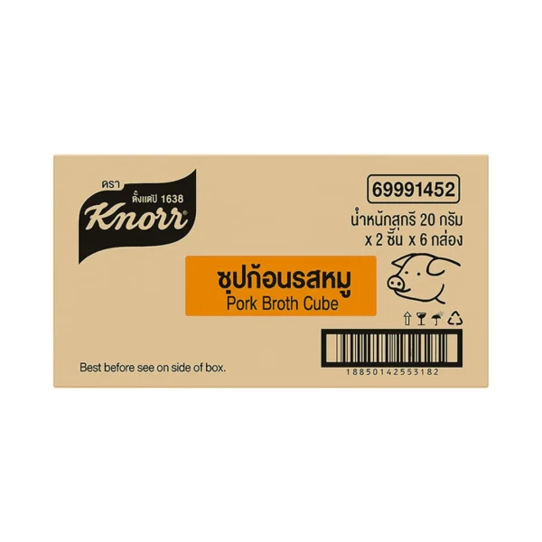 คนอร์ ซุปก้อน รสหมู 20กX144X1ลัง