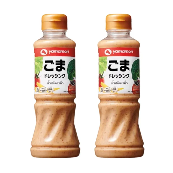 seasoning-0424 ยามาโมริ น้ําสลัดงาคั่ว สูตรไม่ใส่ผงชูรส 220 มล. x 2