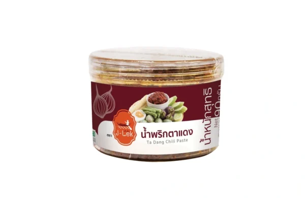 seasoning-0440 เจ๊เล็ก น้ําพริกตาแดง กระปุกพลาสติก ขนาด 90 กรัม