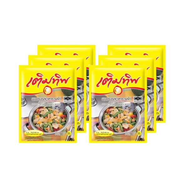 เติมทิพ ผงปรุงรส รสไก่ 165 ก. x 6