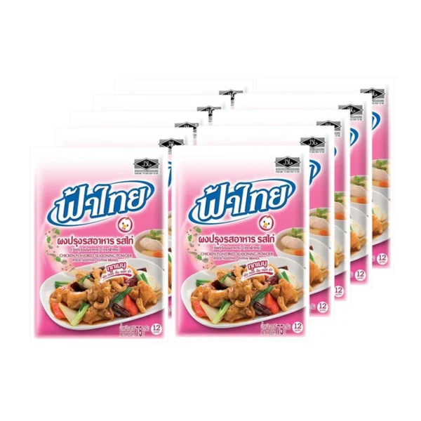 seasoning-0466 ฟ้าไทย ผงปรุงรส รสไก่ 75 ก. x 10