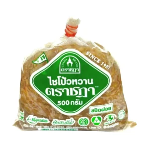 seasoning-0468 ไชโป้วหวาน ชนิดฝอย ตราชฎา ราชบุรี 500 กรัม ต้นตํารับ 70 ปี เหมาะสําหรับผัดไข่ ไม่ใส่ผงชูรส ไม่ใส่สี