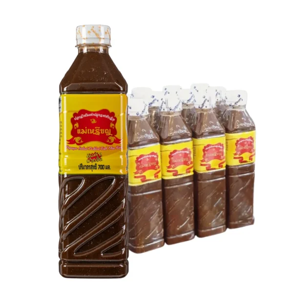 แม่เหรียญ น้ําปลาร้า ยกลัง 700 มล. x 12
