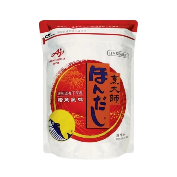 seasoning-0498 อายิโนะโมะโต๊ะ ผงปรุงรสอาหาร โบนิโตะ ฮอนดาชิ รสปลา ผสมผงปลาโอแห้ง และสารสกัดปลาโอ ขนาด 1 กิโลกรัม x 4 ถุง
