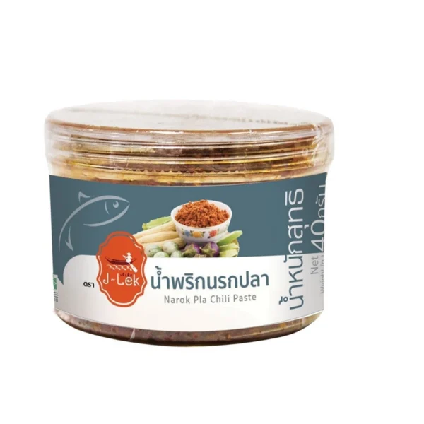 seasoning-0500 J-Lek (เจ๊เล็ก) น้ําพริกนรกปลา ขนาด 40 กรัม