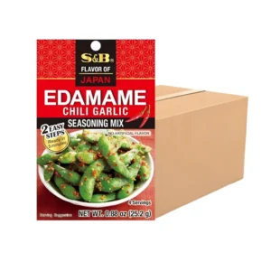 seasoning-0518 เอส แอนด์ บี ผงปรุงถั่วแระญี่ปุ่น เอดามาเมะ รสพริกและกระเทียม (ผลิตในประเทศญี่ปุ่น) ขนาด 25.2 กรัม x 15 ซอง
